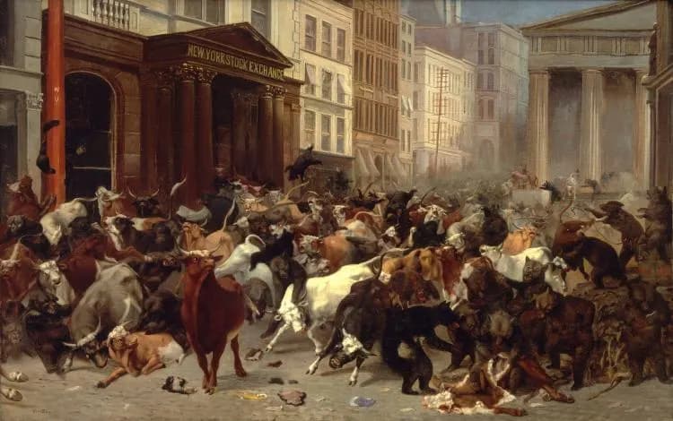 « The Bulls and Bears in the Market », William Holbrook Beard, 1879.