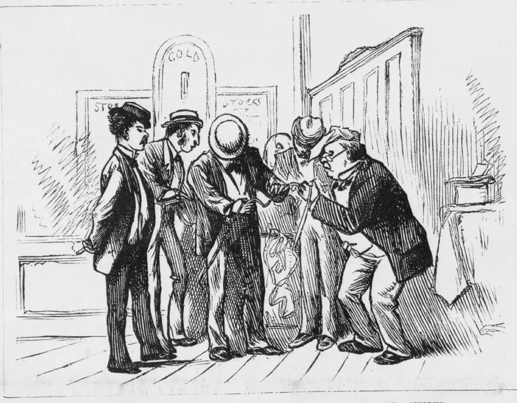 Le téléscripteur au restaurant : « moments chauds et anxieux », Wall Street, 1873.